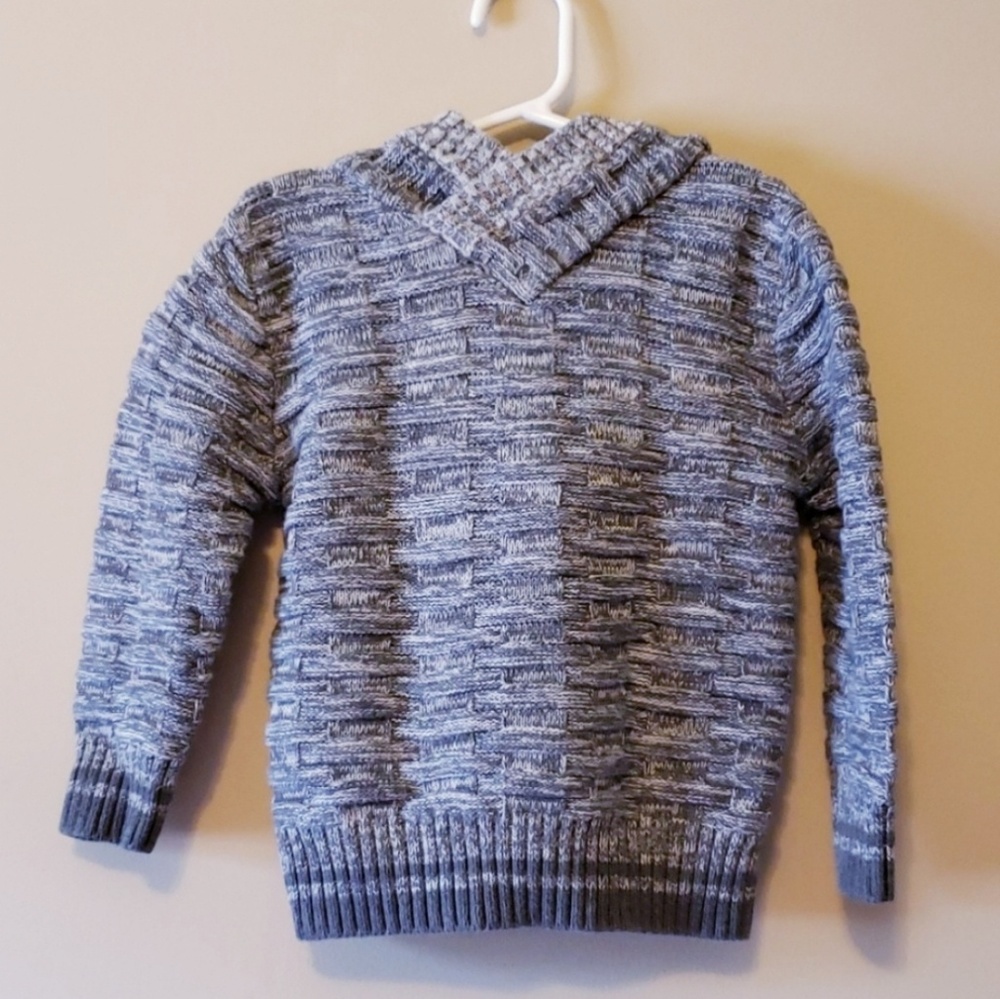 SOLD | Hooded Knit Pullover Boys Sweater - Picture 1 of 6